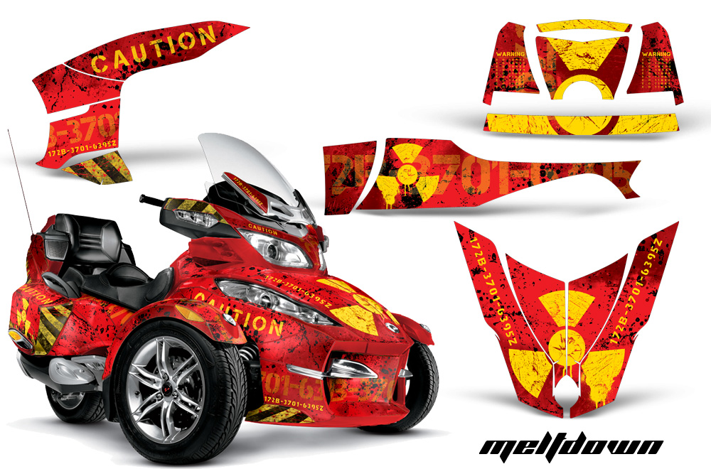 CAN-AM SPYDER RT-S Graphic Kit MELTDOWN Y R TK